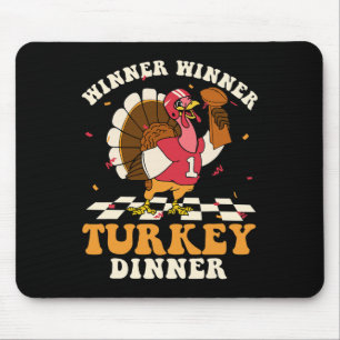 Turkey Dinner Football Autumn Fall Thanksgiving Re Mouse Mat
