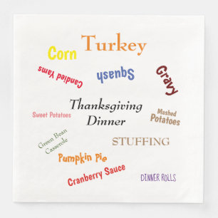 Turkey Dinner  Napkin