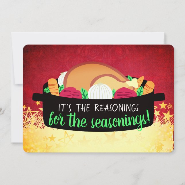 Turkey dinner restaurant catering Christmas card (Front)
