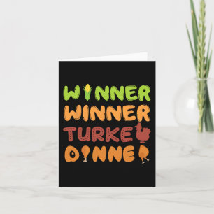 Turkey Dinner Winner Thanksgiving Fall Fun Fall Ha Card