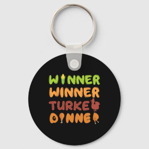 Turkey Dinner Winner Thanksgiving Fall Fun Fall Ha Key Ring
