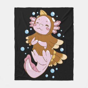 Turkey Disguise Axolotl Fun Fleece Blanket