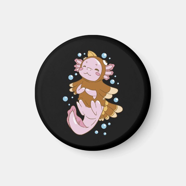 Turkey Disguise Axolotl Fun Magnet (Front)