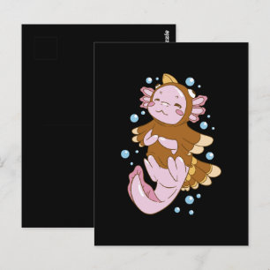 Turkey Disguise Axolotl Fun Postcard