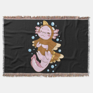 Turkey Disguise Axolotl Fun Throw Blanket