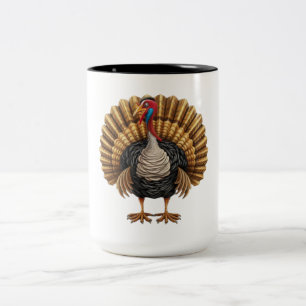 turkey disguise  Two-Tone coffee mug