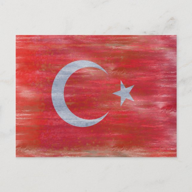 Turkey distressed Turkish flag Postcard (Front)