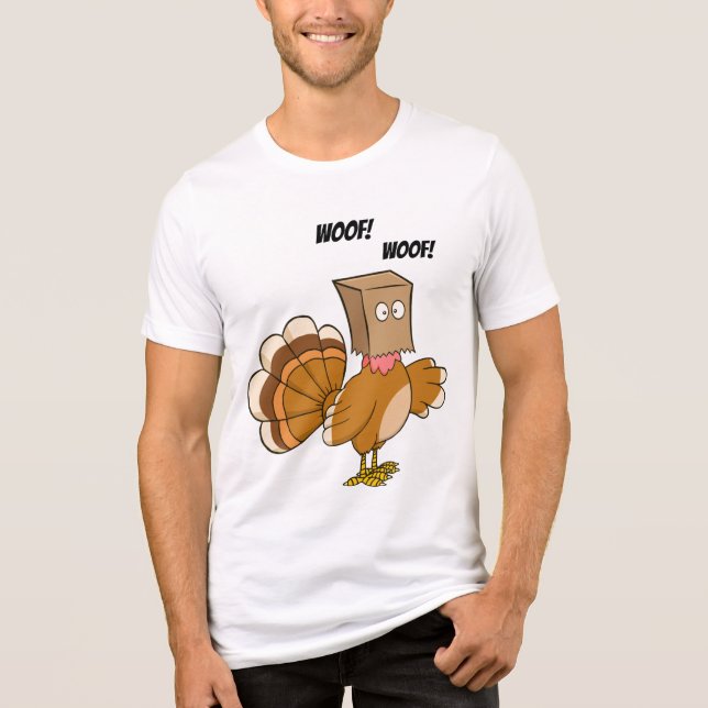 Turkey Dog Disguise Cartoon | Thanksgiving Tri-Blend Shirt (Front)