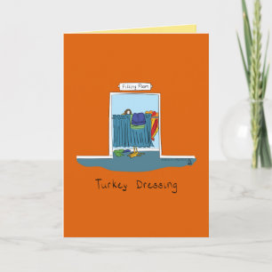 Turkey Dressing Funny Thanksgiving Card
