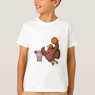Turkey Dunking Basketball Sport Thanksgiving lover T-Shirt