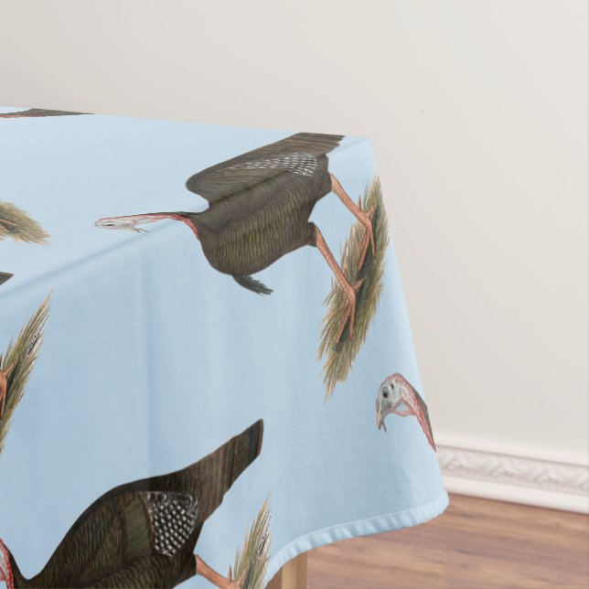 Turkey:  Eastern Wild Tom Tablecloth (In Situ)