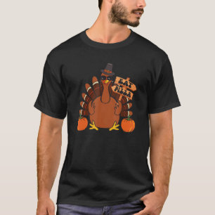 Turkey Eat Pizza Adult Vegan Kids Funny Thanksgivi T-Shirt