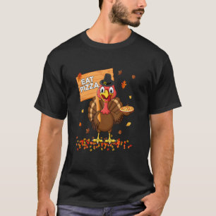 Turkey Eat Pizza Adult Vegan Kids  Thanksgiving  2 T-Shirt