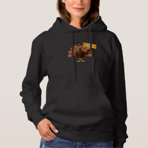 Turkey Eat Pizza Adult Vegan Kids  Thanksgiving Hoodie