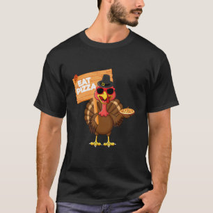 Turkey Eat Pizza Adult Vegan Kids Thanksgiving s T-Shirt