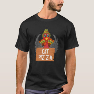 Turkey Eat Pizza Adult Vegan Kids   Thanksgiving T-Shirt