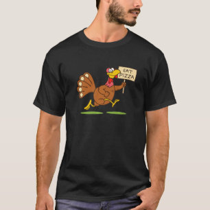 Turkey Eat Pizza Adult Vegan Kids   Thanksgiving   T-Shirt