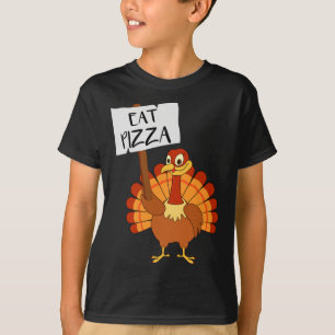 Turkey Eat Pizza Funny Vegan Thanksgiving Men Wome T-Shirt