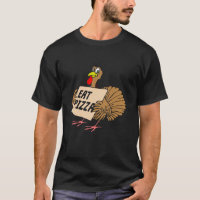 Turkey Eat Pizza Kids Adult Vegan Funny Happy Than