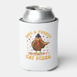TURKEY EAT PIZZA Shirt Adult Vegan Kids Funny Than Can Cooler