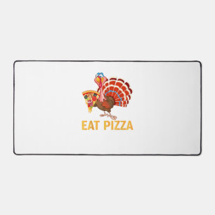 TURKEY EAT PIZZA Shirt Adult Vegan Kids Funny Than Desk Mat