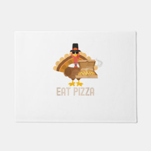 Turkey Eat Pizza Shirt Adult Vegan Kids Funny Than Doormat