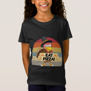 Turkey Eat Pizza Vintage Thanksgiving 2022 T-Shirt
