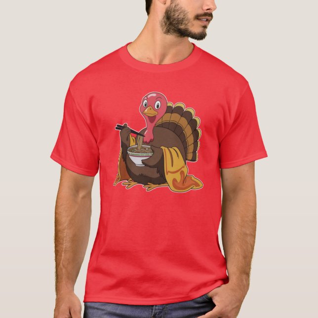 Turkey Eat Ramen Oversized T-Shirt (Front)