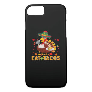 Turkey Eat Tacos Funny Mexican Thanksgiving iPhone 8/7 Case