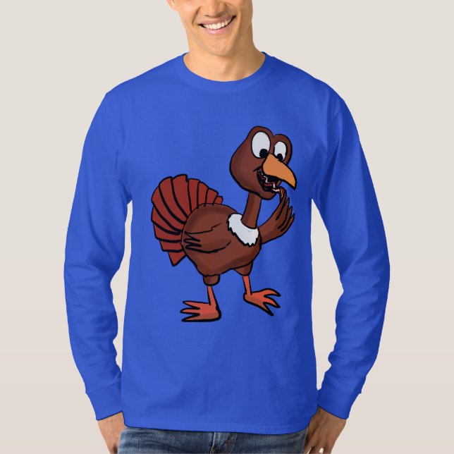 Turkey Eating Bacon Sweatshirt T-Shirt (Front)