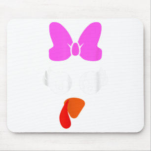 Turkey Face Bow Eyelashes Funny Halloween Thanksgi Mouse Mat