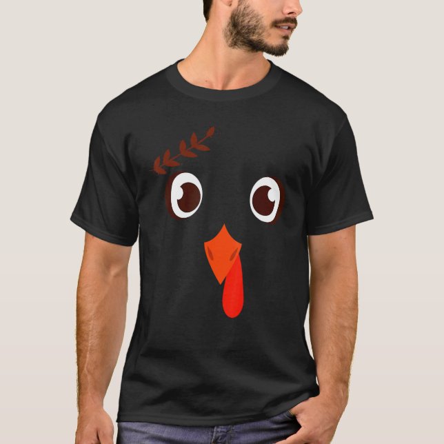 Turkey Face   for Thanksgiving day T-Shirt (Front)
