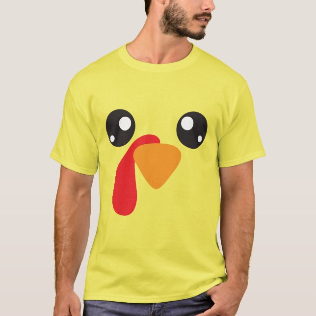 turkey face funny holidays thanksgiving T-Shirt (Front)