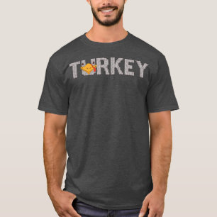 Turkey Face Funny Thanksgiving Day Celebration Fam T-Shirt