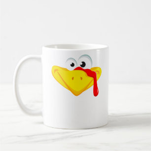 Turkey Face Funny Thanksgiving Day Coffee Mug