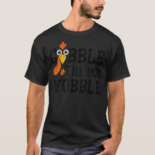 Turkey Face Graphic Matching Thanksgiving Gobble W T-Shirt