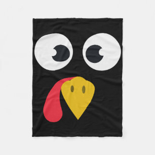 Turkey Face Matching Family Costume Thanksgiving D Fleece Blanket