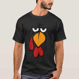 Turkey Face Pilgrim Thanksgiving Costume T-Shirt