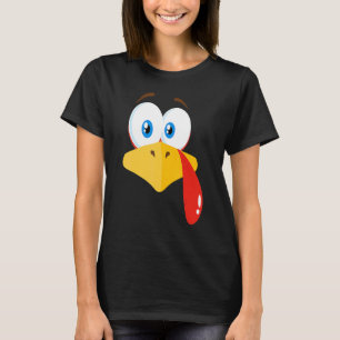 Turkey Face Pilgrim Thanksgiving Costume T-Shirt