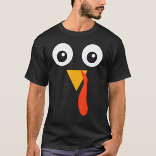 Turkey Face Pilgrim Thanksgiving Costume T-Shirt