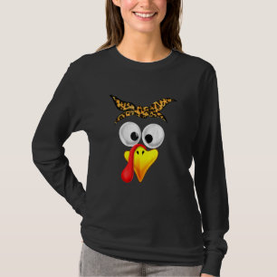 Turkey Face Pilgrim Thanksgiving Costume T-Shirt