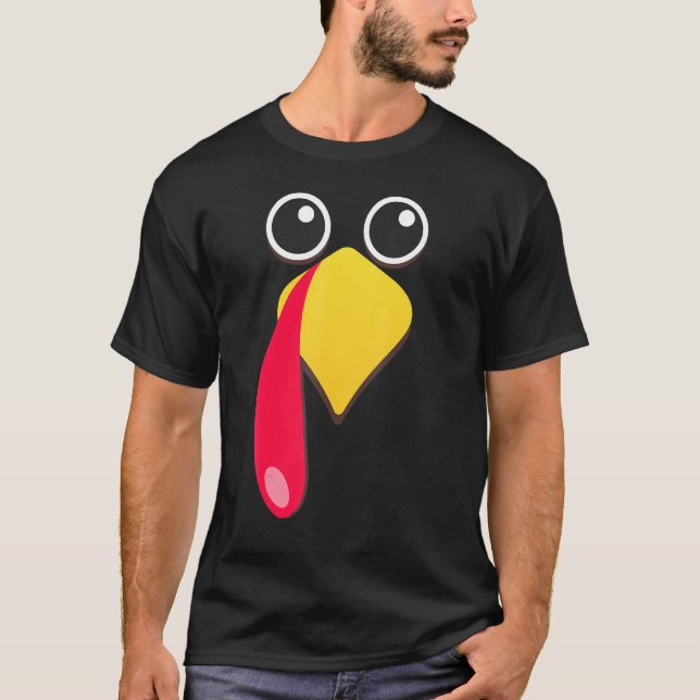Turkey Face Thanksgiving Matching Outfit Family Go T-Shirt (Front)