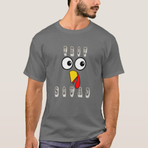 Turkey Face Thanksgiving Turkey Trot Squad 5K Runn T-Shirt