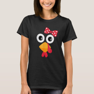 Turkey Face Tro Cute Thanksgiving Running T-Shirt