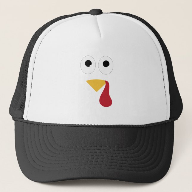 Turkey Face Trucker Hat (Front)