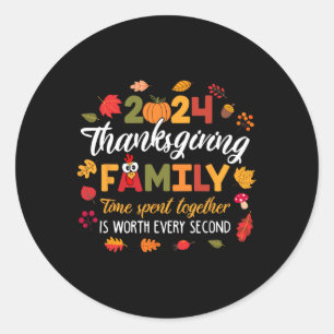 Turkey Family Thanksgiving Team Squad Matching  Classic Round Sticker