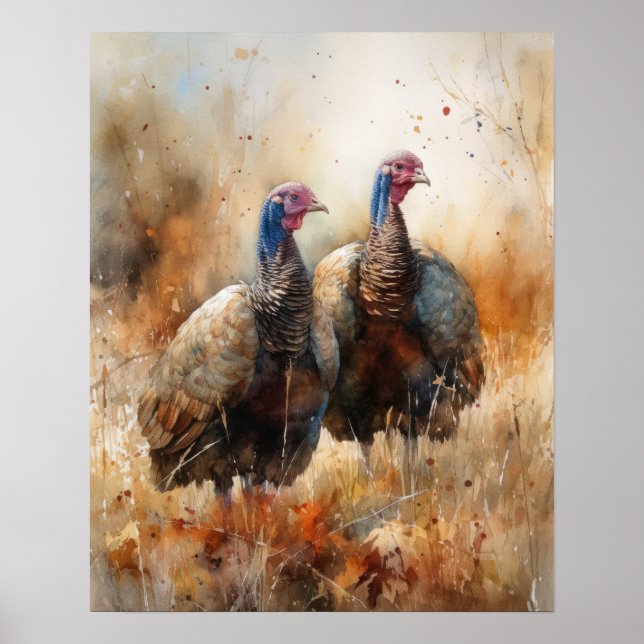 Turkey Farm Animal Art Print Poster (Front)
