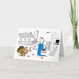 Turkey farm Christmas card