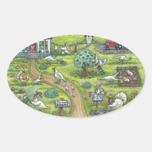 TURKEY FARM GOBBLERS, THANKSGIVING STICKERS SHEET