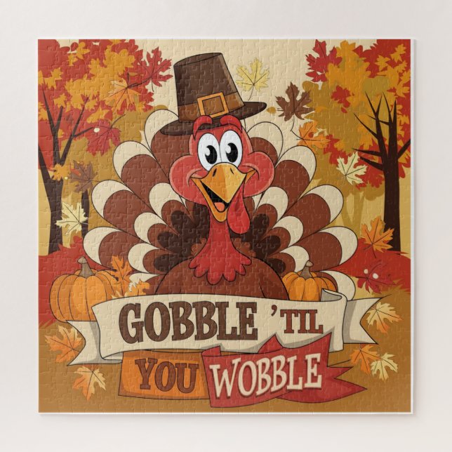 Turkey feast thanksgiving jigsaw puzzle (Vertical)